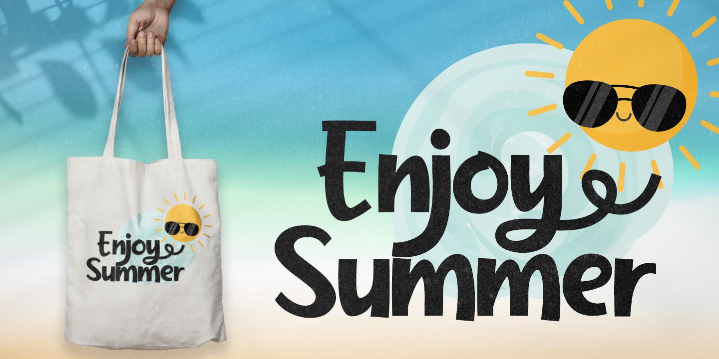 Beispiel einer Hello Summer Regular-Schriftart